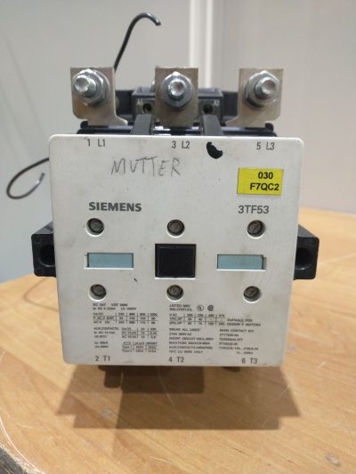 Siemens 3TF53 - POWER CONTACTOR SIEMENS 3TF53 90kW 220A coil 230V